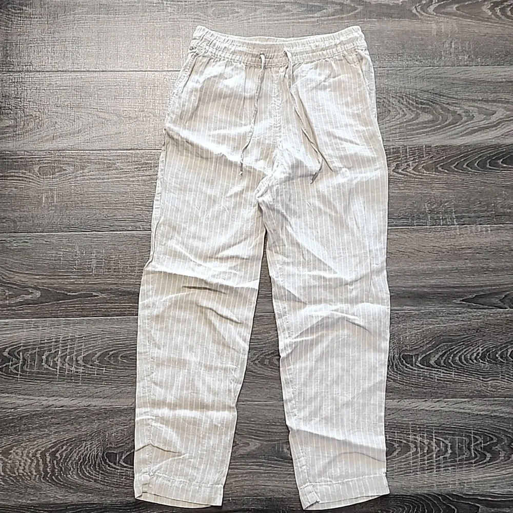 ☀️H&M striped linen Pants☀️